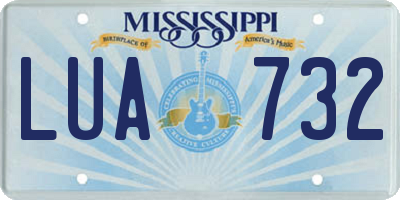 MS license plate LUA732