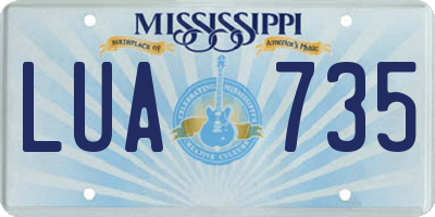 MS license plate LUA735