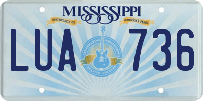 MS license plate LUA736