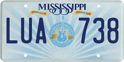 MS license plate LUA738