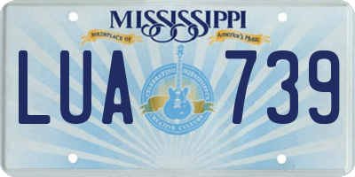MS license plate LUA739