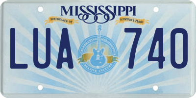 MS license plate LUA740