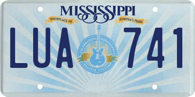 MS license plate LUA741