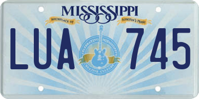 MS license plate LUA745