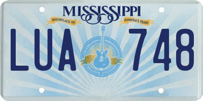 MS license plate LUA748