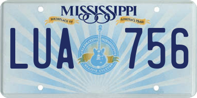 MS license plate LUA756