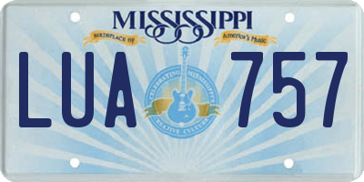 MS license plate LUA757