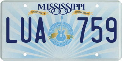 MS license plate LUA759