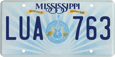 MS license plate LUA763