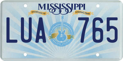 MS license plate LUA765