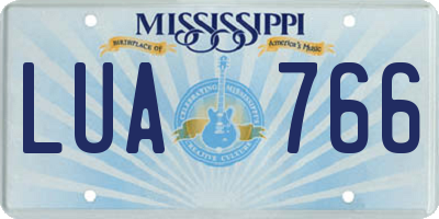 MS license plate LUA766