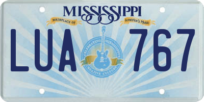MS license plate LUA767