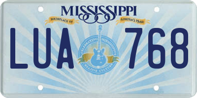 MS license plate LUA768