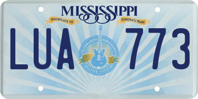 MS license plate LUA773