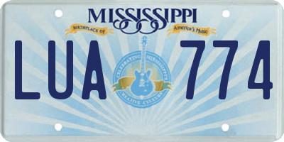 MS license plate LUA774