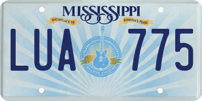 MS license plate LUA775