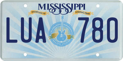 MS license plate LUA780