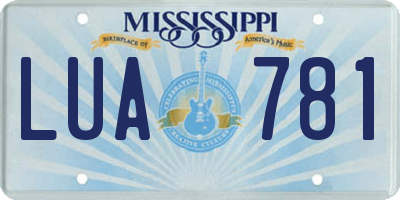 MS license plate LUA781