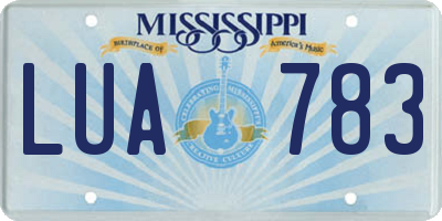 MS license plate LUA783