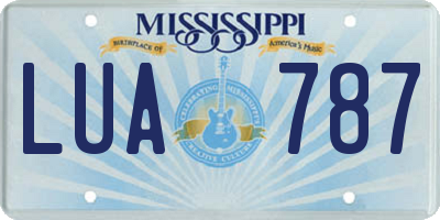 MS license plate LUA787