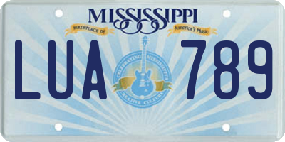 MS license plate LUA789