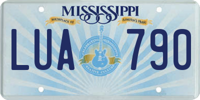 MS license plate LUA790