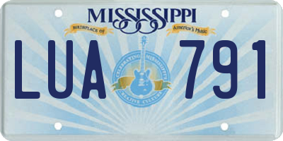MS license plate LUA791