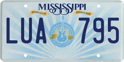 MS license plate LUA795