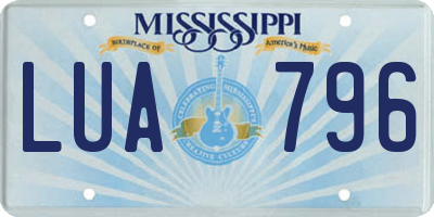 MS license plate LUA796