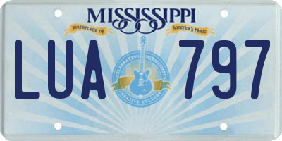 MS license plate LUA797