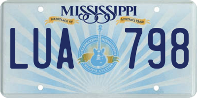 MS license plate LUA798