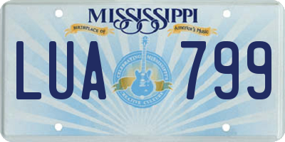 MS license plate LUA799