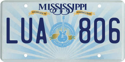 MS license plate LUA806