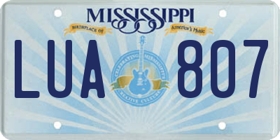 MS license plate LUA807