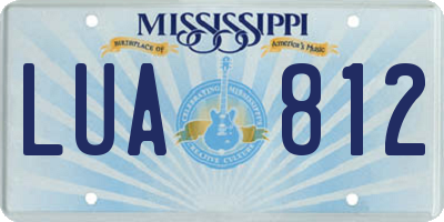 MS license plate LUA812