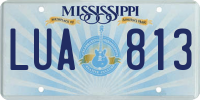 MS license plate LUA813