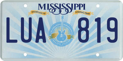 MS license plate LUA819