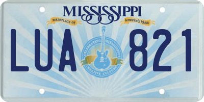 MS license plate LUA821