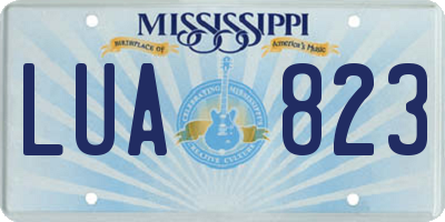 MS license plate LUA823