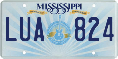 MS license plate LUA824