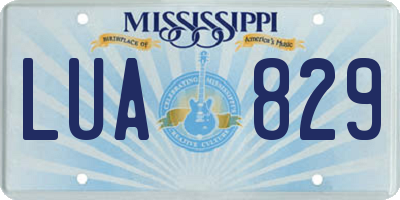 MS license plate LUA829