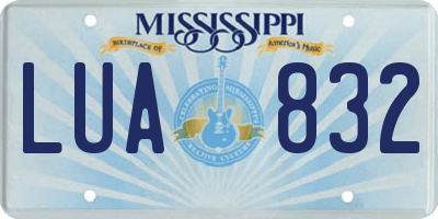 MS license plate LUA832