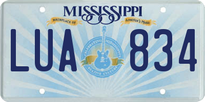 MS license plate LUA834