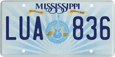 MS license plate LUA836