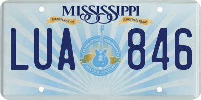 MS license plate LUA846