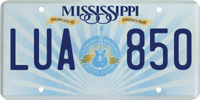 MS license plate LUA850