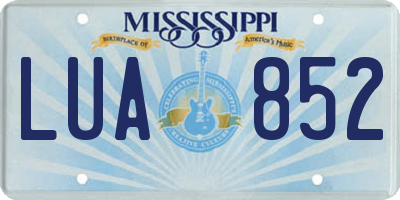 MS license plate LUA852