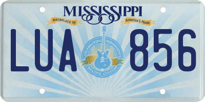 MS license plate LUA856