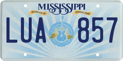 MS license plate LUA857