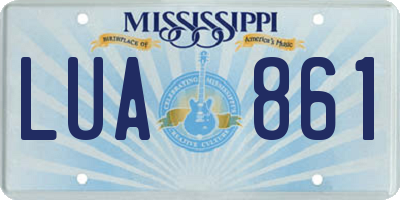 MS license plate LUA861